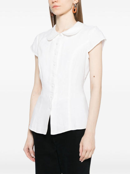 Ref Molly Collared Linen Shirt Top
