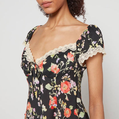 RX Rosella Lace Viscose Trim Top