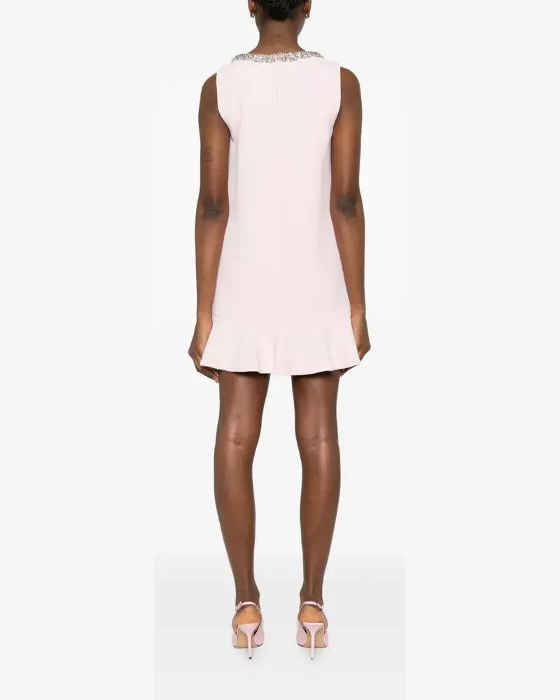 SP Pink Crepe Diamante Bow Cut-out Shift Mini Dress