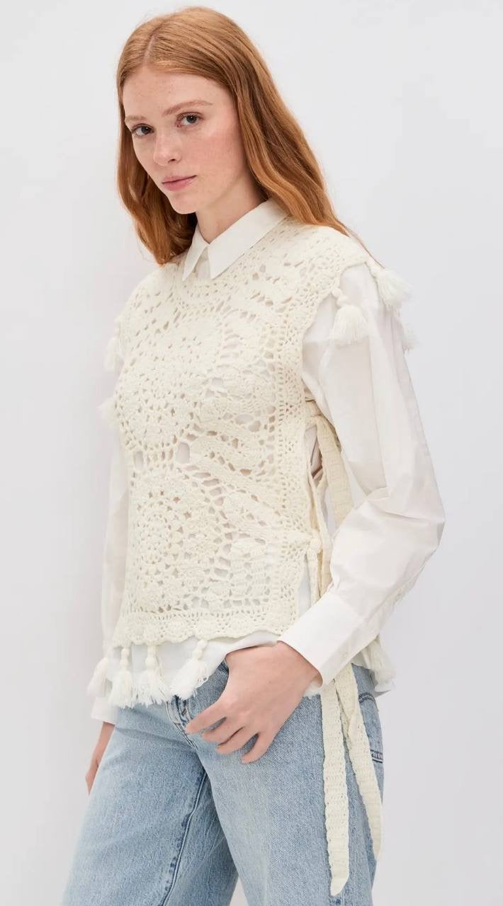 SE Nara Crochet Combo Shirt