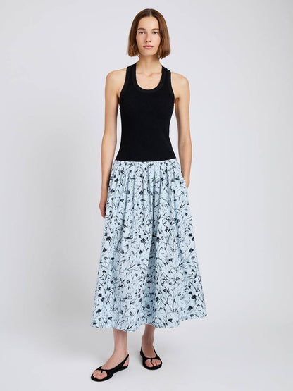 PS Austin Printed Cotton Midi Skirt