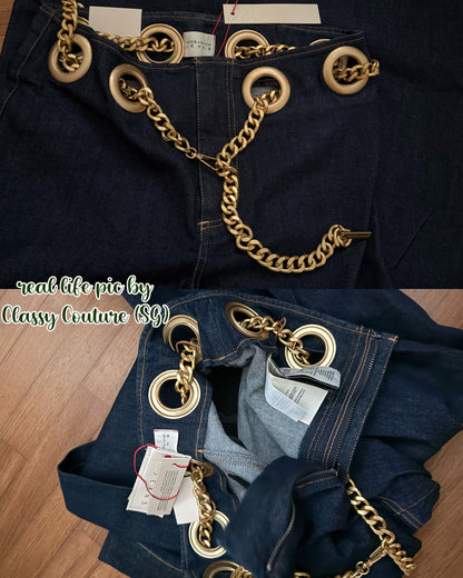 2 Colors! AO Jasper Cotton-blend Mid-Rise Jean with Chain Belt