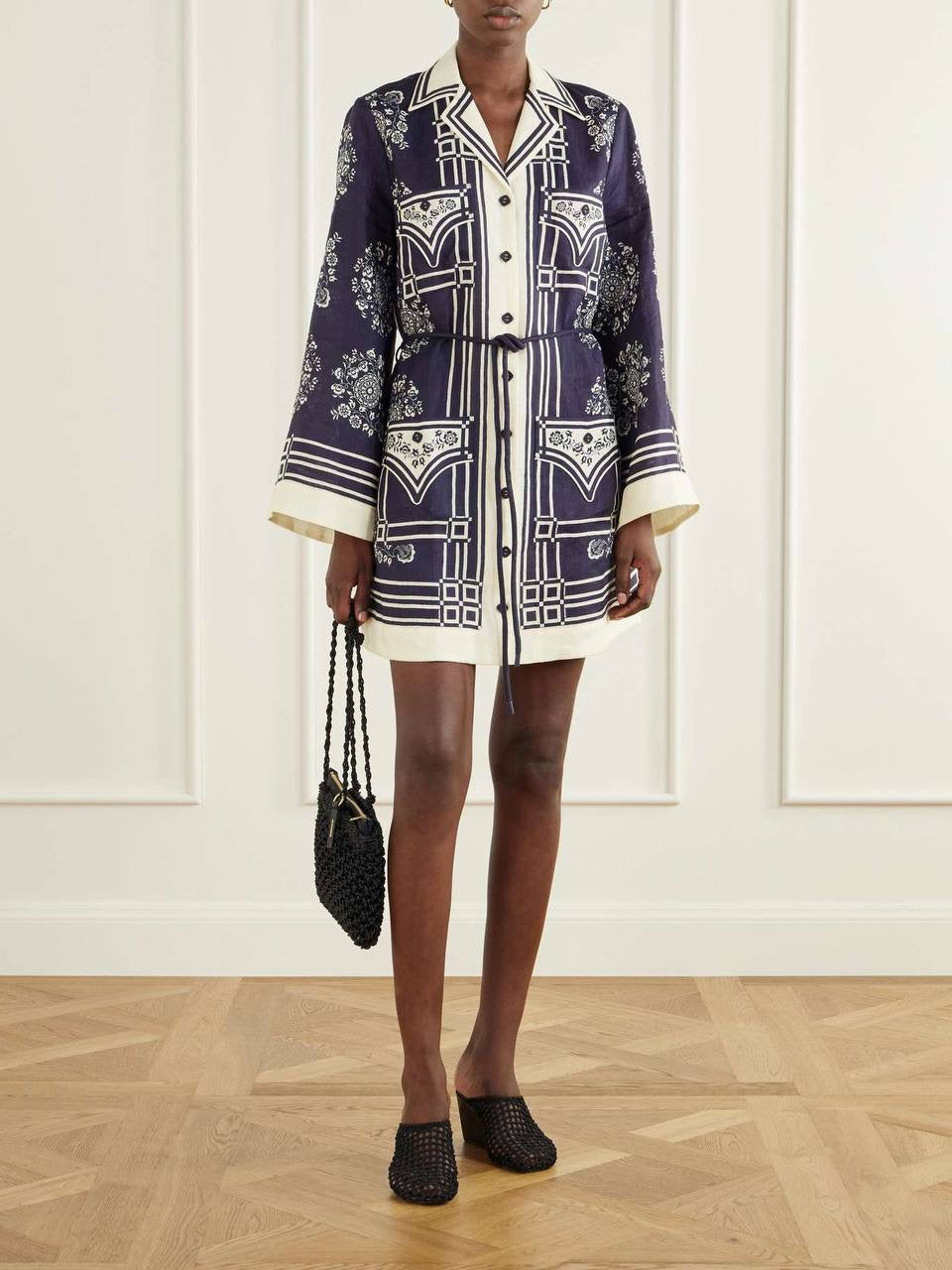 ALM Bandera Linen Mini Shirtdress