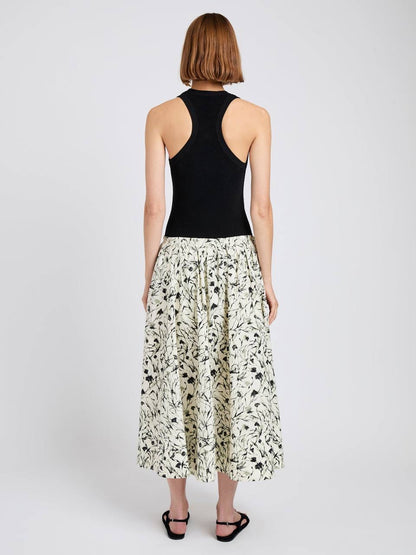 PS Austin Printed Cotton Midi Skirt