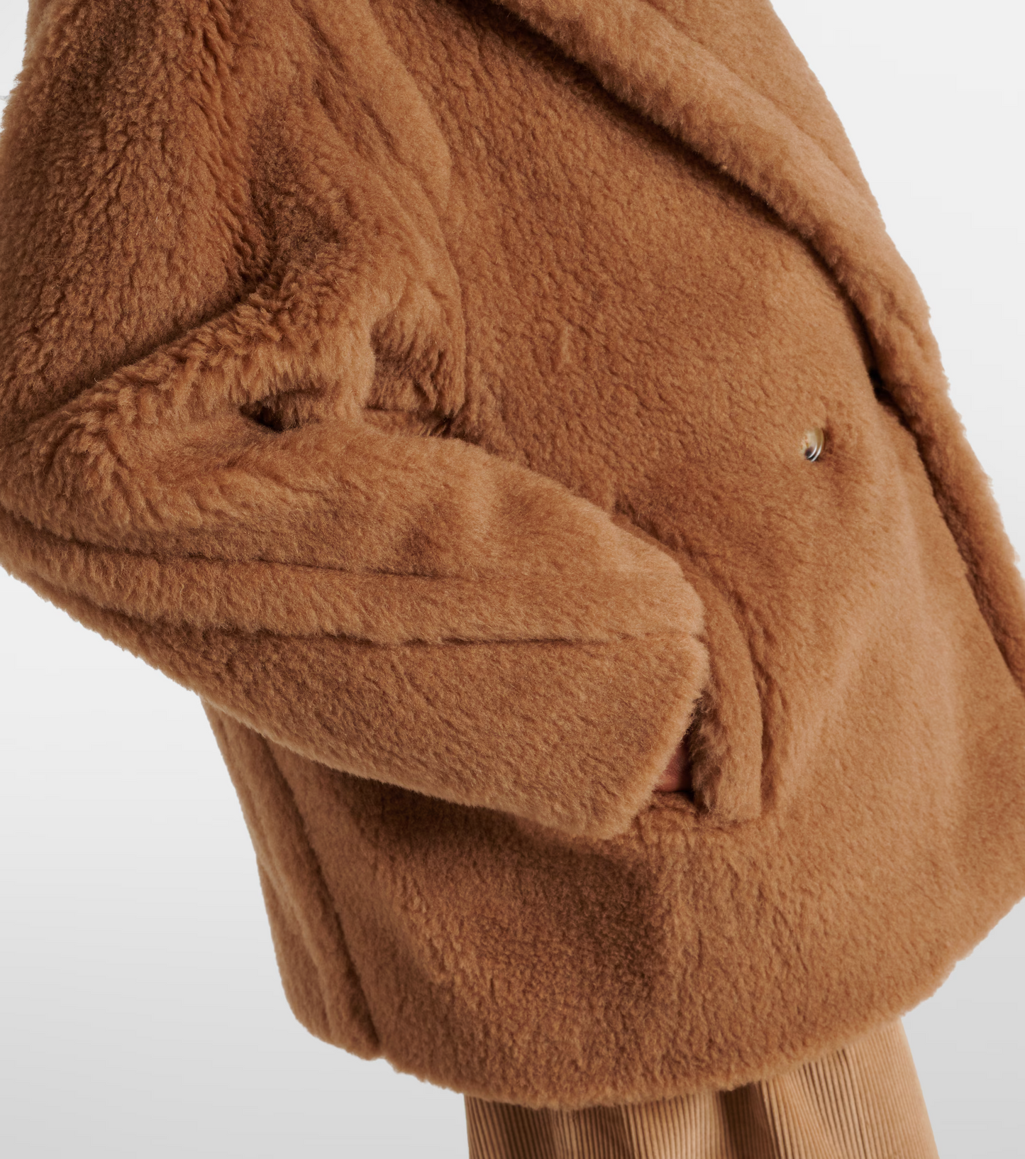 MM Short Teddy Bear Icon Alpaca-Wool-Silk Coat Jacket