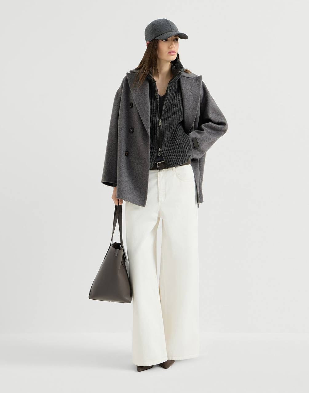BC Cashmere V-neck Sweater With Monili
