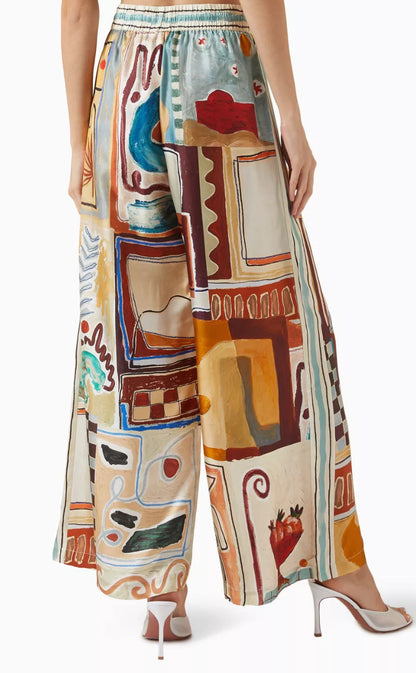 ALM Michelle Silk Shirt | Drawstring Pants | Set