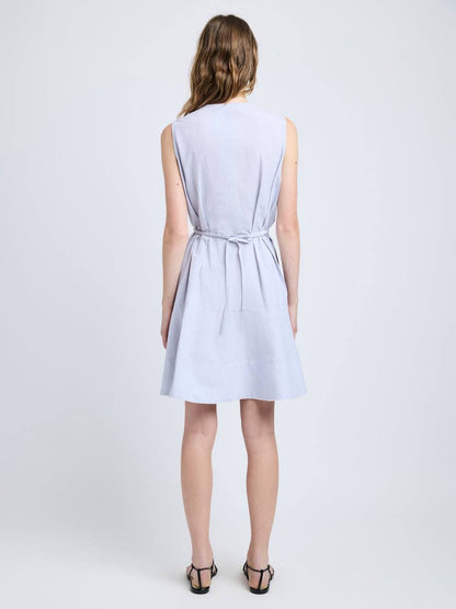 PS Kenzie Linen-Cotton Shirting Sleeveless Mini Dress