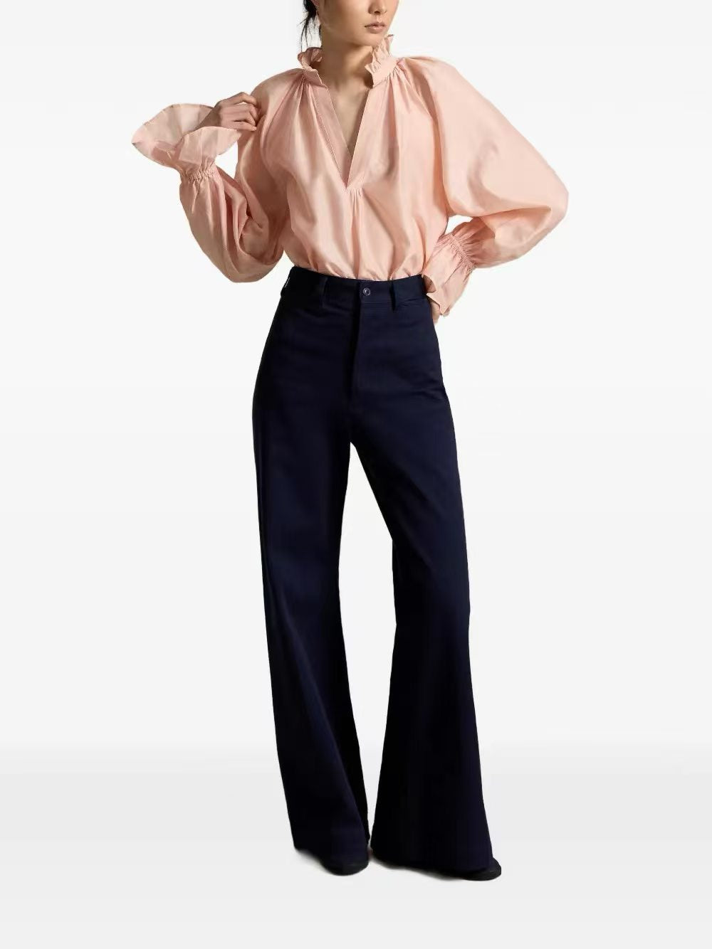 3 Colors! RL Cotton-Silk Organdy Shirt