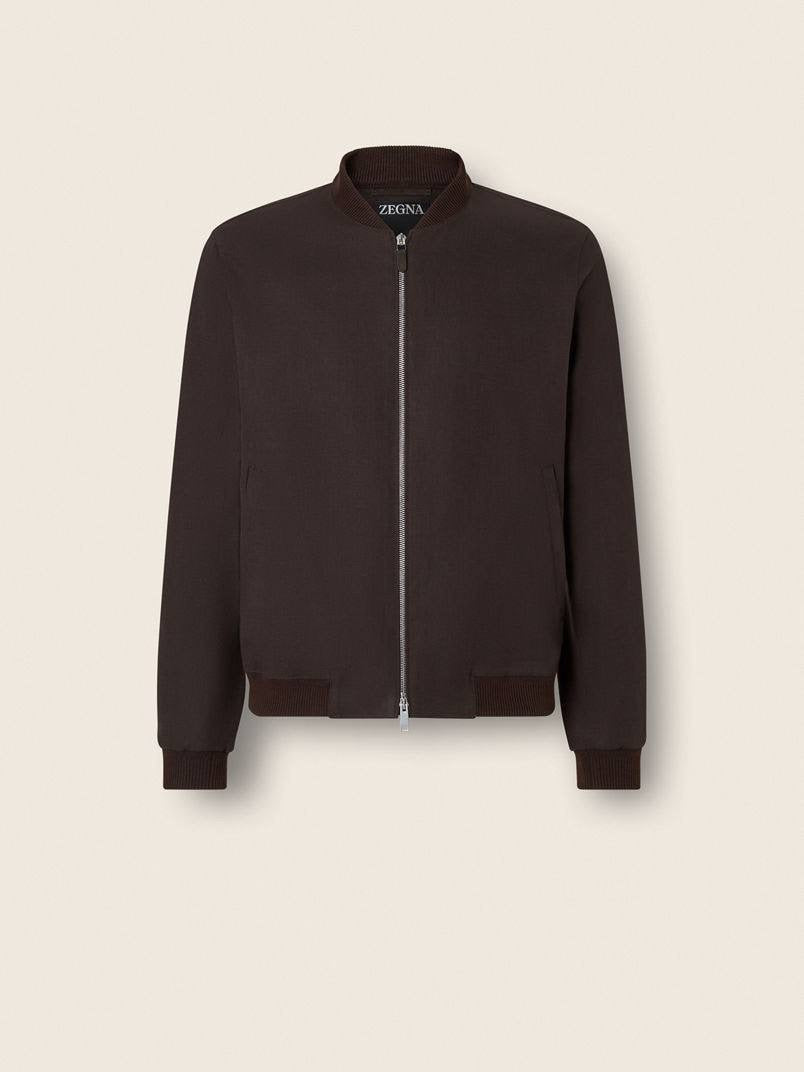 ZN Men’s Oasi Lino Linen Bomber Jacket (cotton-silk lined)