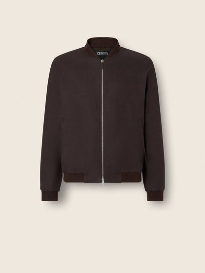 ZN Men’s Oasi Lino Linen Bomber Jacket (cotton-silk lined)