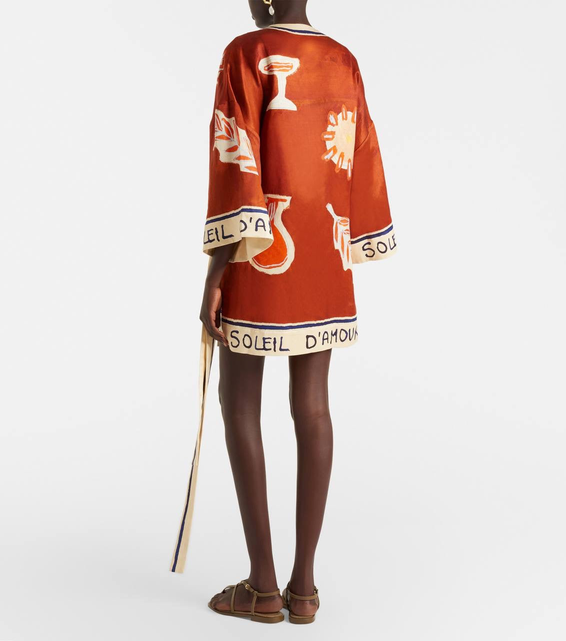 ALM Soleil D'Amour Hemp-silk Wrap Mini Dress / Long Top