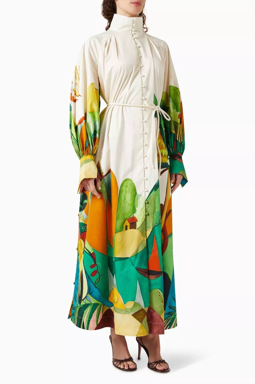 ALM Mokshini Cotton Shirtdress Midi Dress