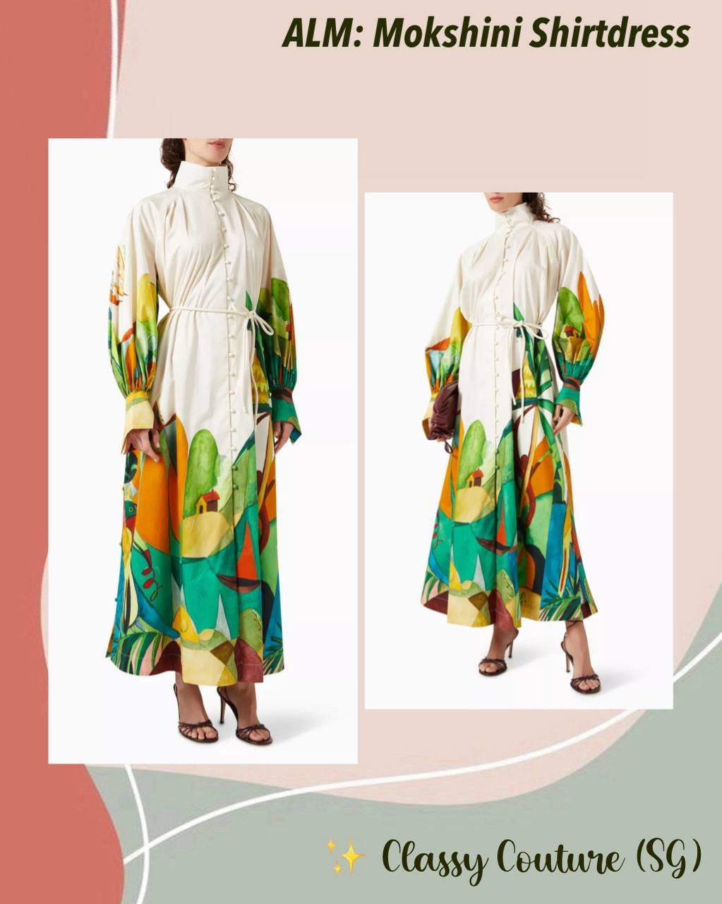 ALM Mokshini Cotton Shirtdress Midi Dress