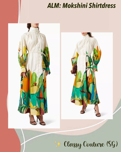 ALM Mokshini Cotton Shirtdress Midi Dress