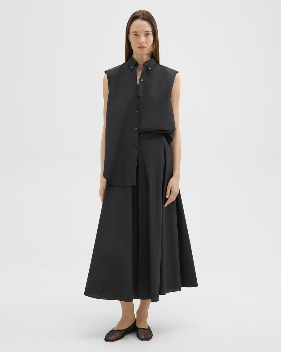 TH Midi Circle Skirt in Cotton-Blend