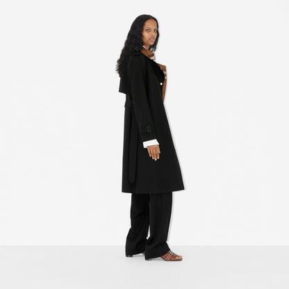 BBR Check Panel Cotton Gabardine Trench Coat