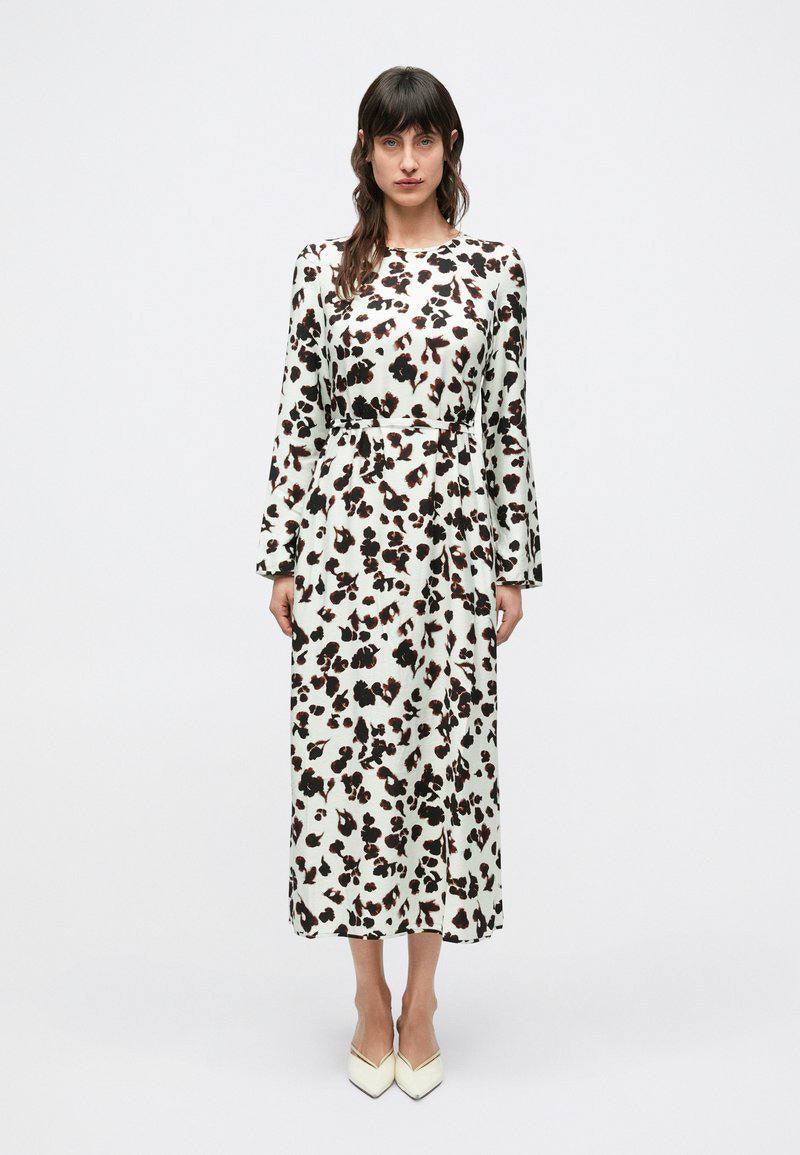 PS Waverly Floral-Print Belted Rayon-blend Jersey Midi Dress