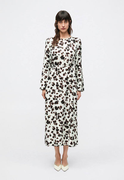 PS Waverly Floral-Print Belted Rayon-blend Jersey Midi Dress