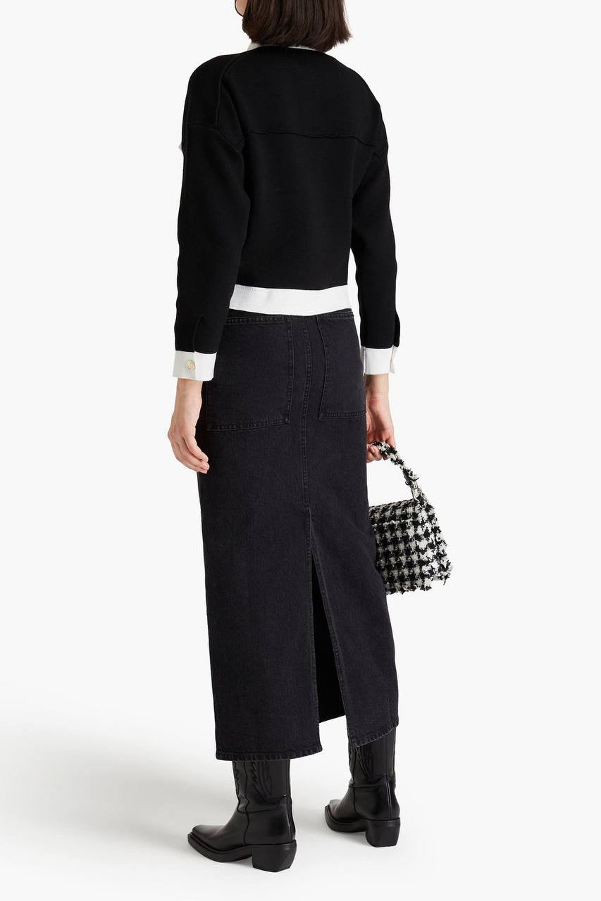 MJ Two Toned Knitted Cardigan