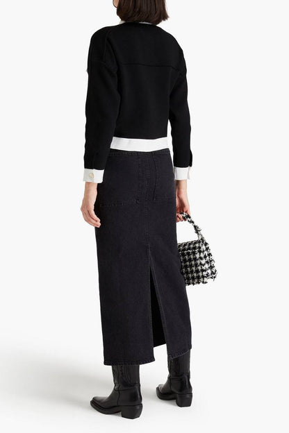 MJ Two Toned Knitted Cardigan