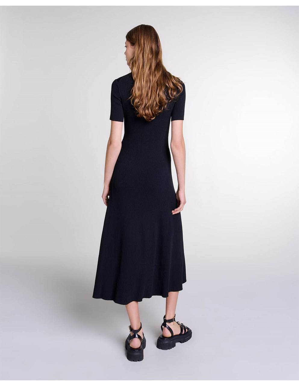 MJ Clover Embellished Short-Sleeve Midi Dress