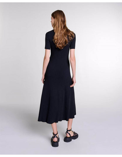 MJ Clover Embellished Short-Sleeve Midi Dress