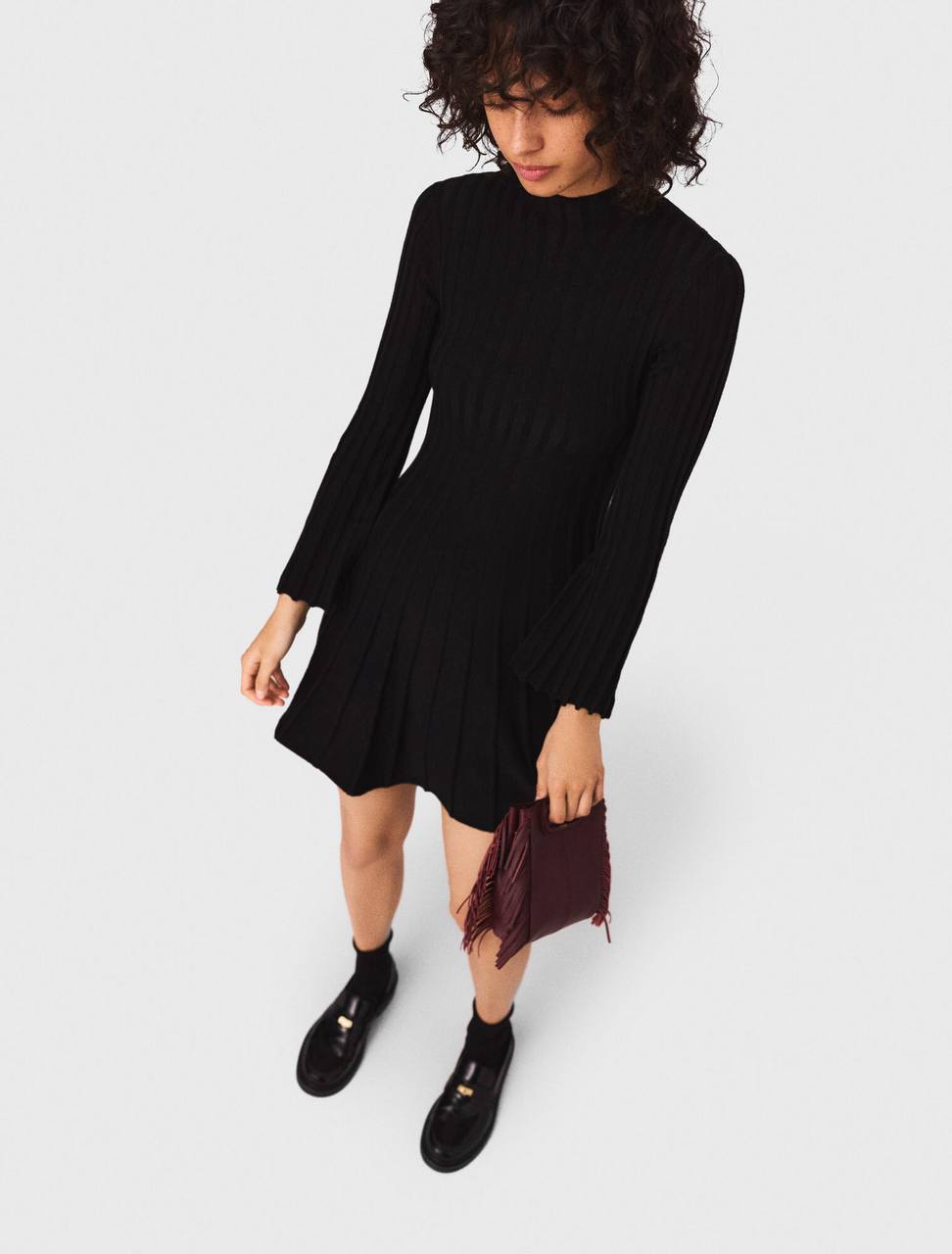 MJ High-Neck Short Skater Dress