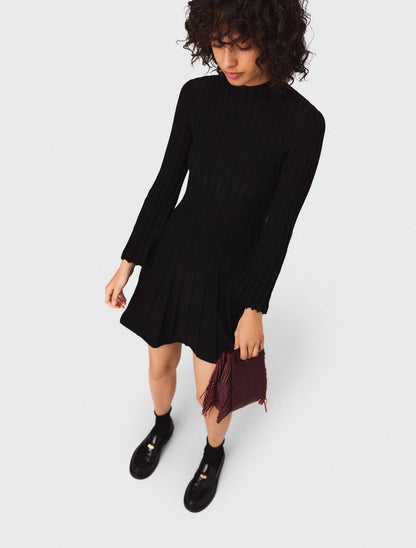 MJ High-Neck Short Skater Dress