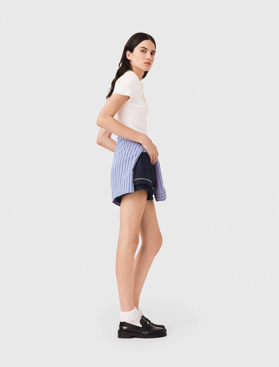 MJ Short Sleeve Polo Knit Shirt with Pockets