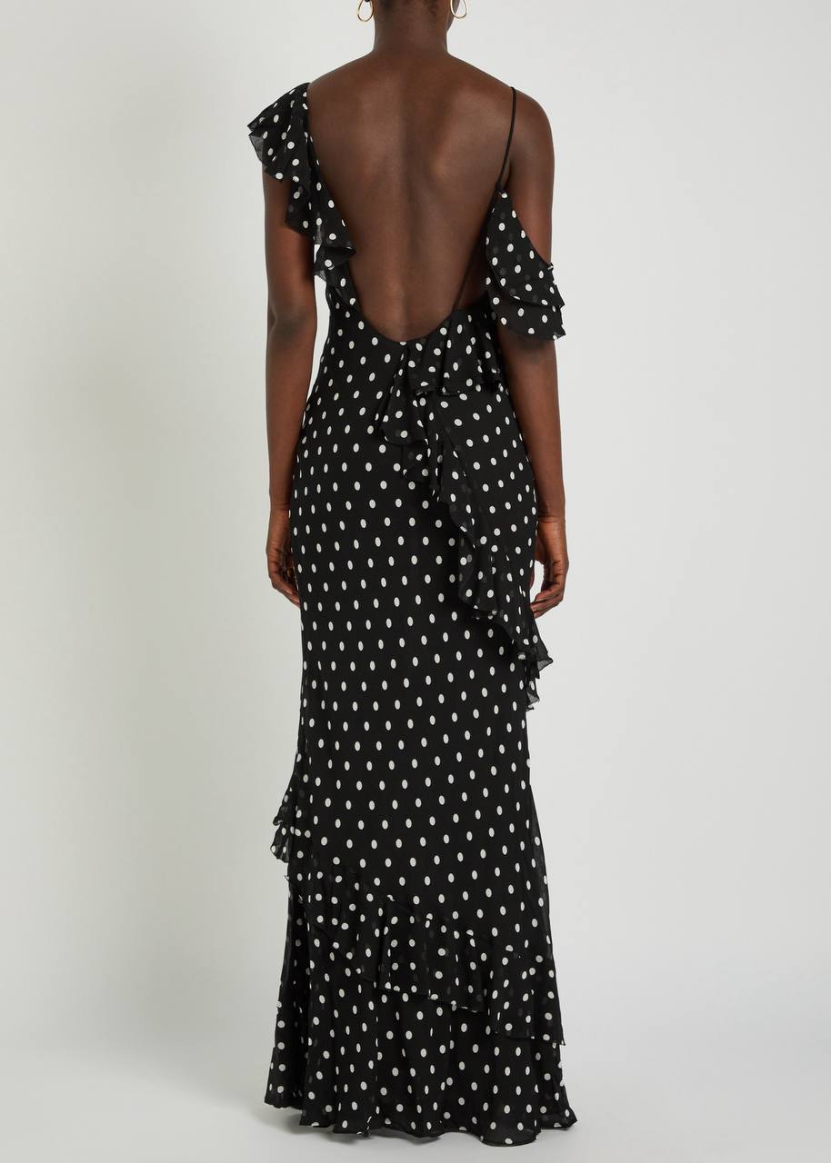SP Polka Dot Georgette Ruffle Dress
