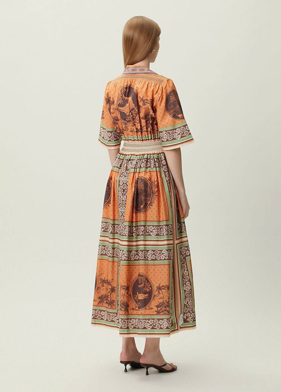 ALM Alberta Smocked Maxi Shirtdress
