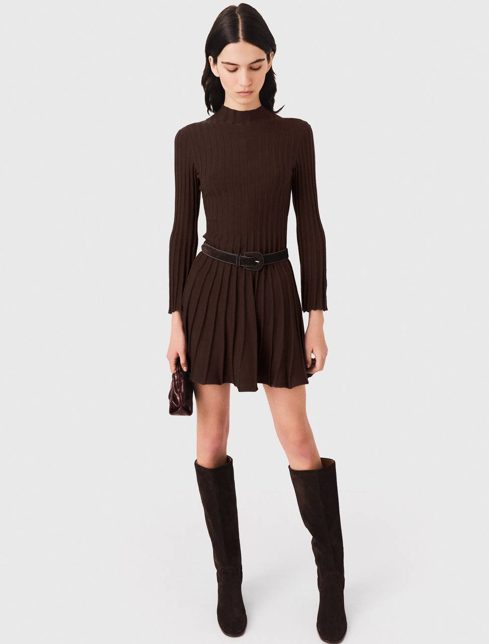 MJ High-Neck Short Skater Dress