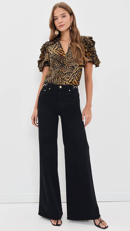 UJ Josephine Short Sleeve Silk Top - Image 10