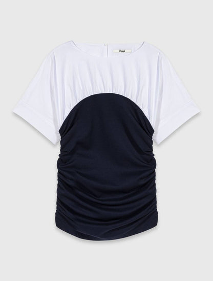 MJ Pleated Jersey Top