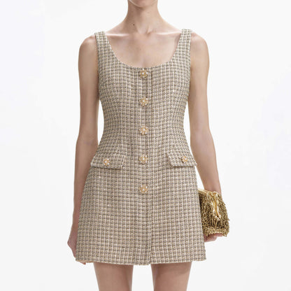 SP Gold Boucle Mini Dress