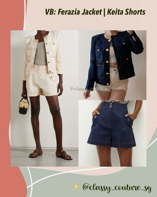 VB Ferazia Jacket | Keita High Rise Shorts | Cotton Set