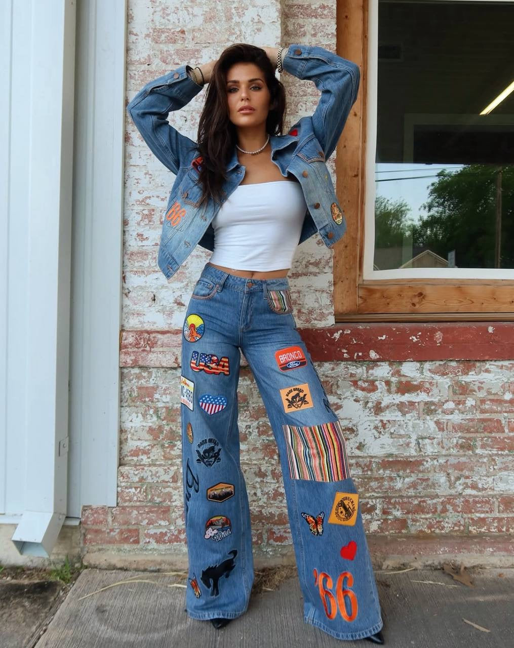 AO x Bronco Jeff Denim Jacket | Trish Low Rise Jeans | Set