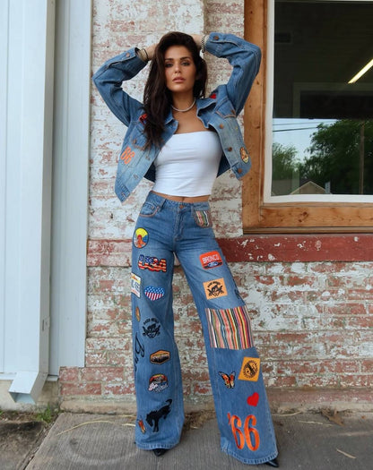 AO x Bronco Jeff Denim Jacket | Trish Low Rise Jeans | Set