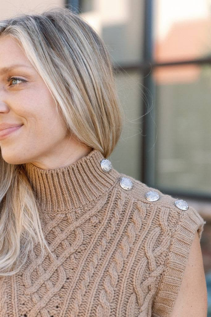 VB Holton Wool Cable Knit Vest