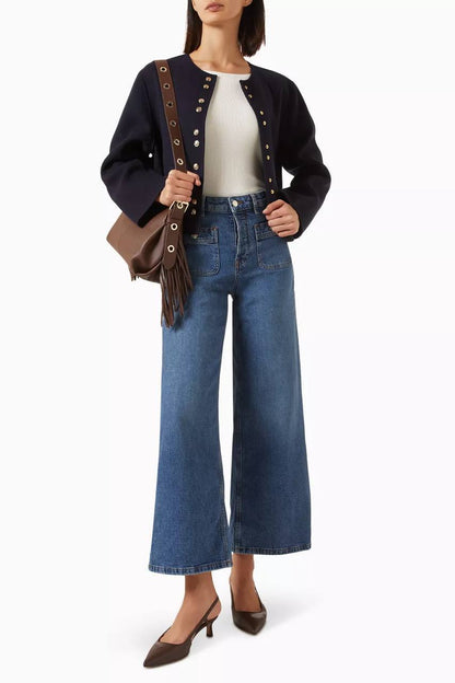 Short Double-Faced Wool Coat