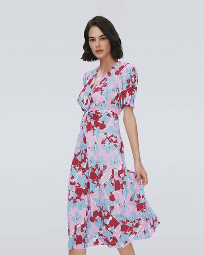 DVF Anaba Twisted Midi Dress