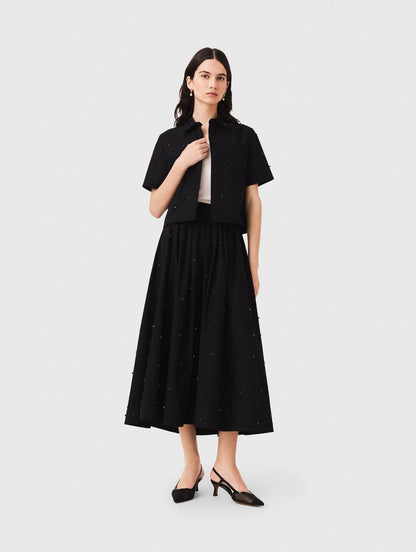 MJ Embellished Shirt | Skirt in Cotton