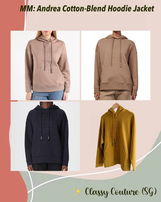 4 Colors! MM Andrea Cotton-Blend Hoodie Jacket