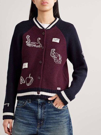 SE Archer Varsity Knit Cardigan