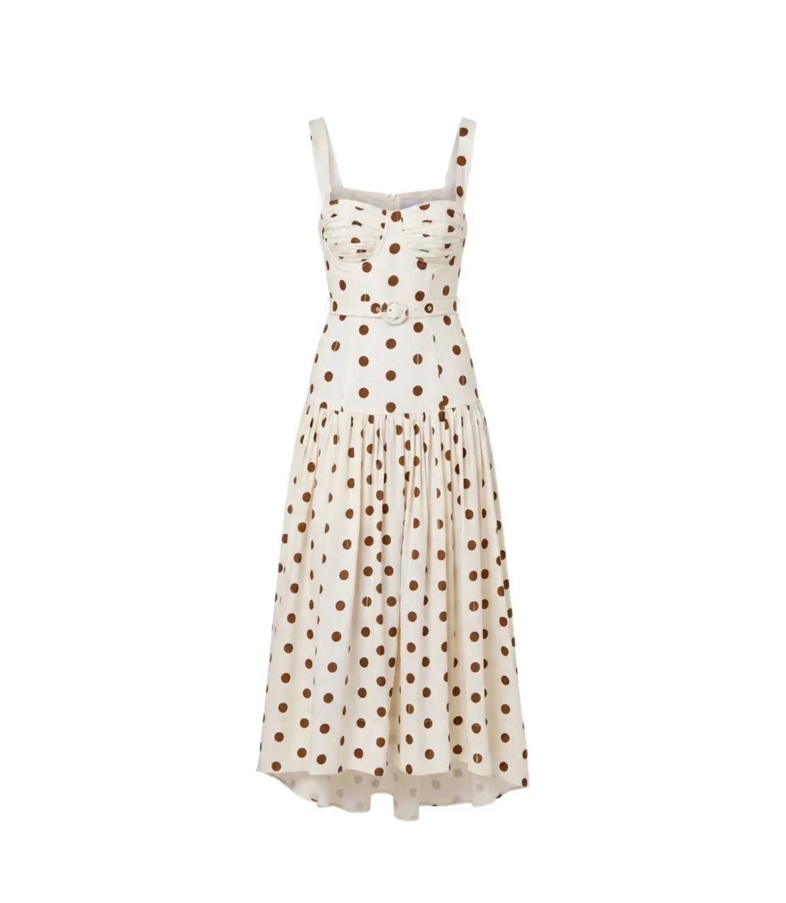 NC Drenica Floral Drop-Waist Linen-Blend Midi Dress