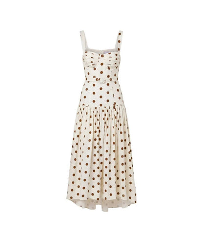 NC Drenica Floral Drop-Waist Linen-Blend Midi Dress