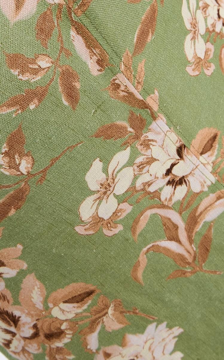 CC Mae Floral Linen Midi Dress