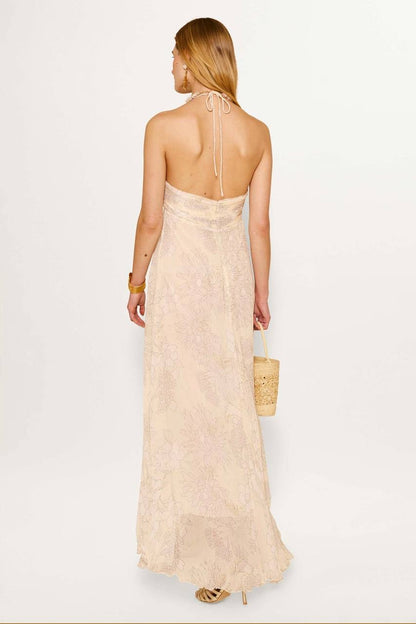 RX Samira Halter Viscose Gown Maxi Dress