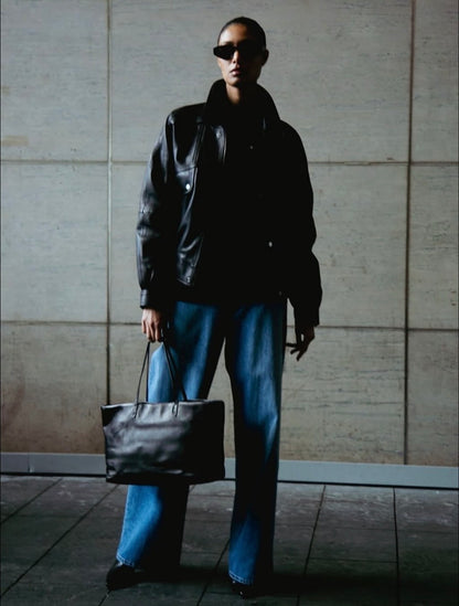 TR The Nuance Lambskin Leather Tote Bag